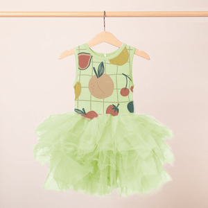 Hongbo abito da festa floreale personalizzabile per bambini dai 4 ai 5 anni gonna da bambina in Tulle colorato e abbigliamento in <span class=keywords><strong>maglia</strong></span> infantile - Product Image 6