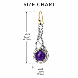 Orecchini Vintage a Goccia Intrecciata Viola, Gioielli Eleganti da Donna alla Moda - Product Image 5
