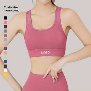 Top deportivo de alta elasticidad recién lanzado para mujer, sujetador deportivo a prueba de golpes, transpirable, de secado rápido, talla grande. - Product Image 1