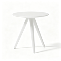 Table d'appoint sur mesure ODM/OEM avec pieds de trépied stables et finition mate, idéale pour les projets de rénovation de restaurants et appartements