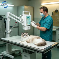 Appareil de radiographie portable à faible rayonnement, unité de radiographie vétérinaire portable avec câble d'exposition à distance pour le diagnostic d'urgence des animaux de compagnie
