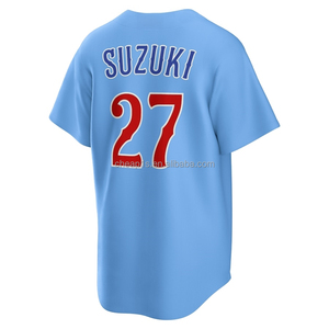 <span class=keywords><strong>Camiseta</strong></span> de Béisbol Bordada al por Mayor de los <span class=keywords><strong>Chicago</strong></span> <span class=keywords><strong>Cubs</strong></span> de EE. UU. # 4 Crow-Armstrong # 7 Dansby Swanson # 3 Artículos de Softbol de Alex Bregman - Product Image 4