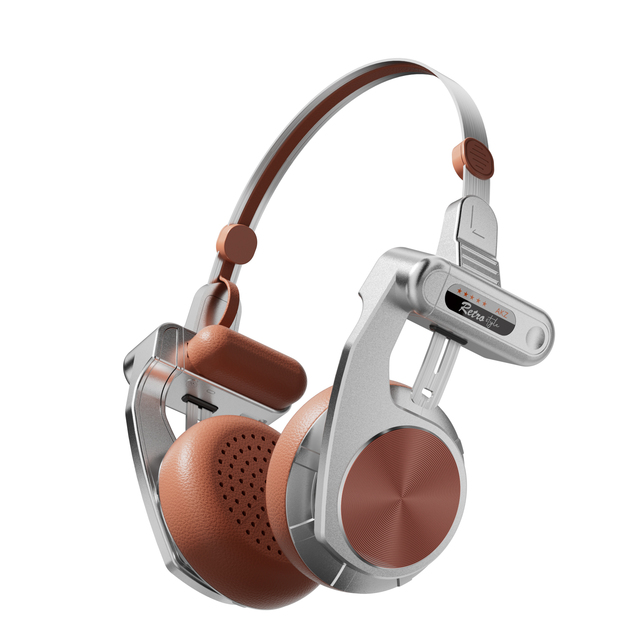 F2 Retro Wireless Blue-tooth Active Noise Cancelling BT Foldable Headphones Overhead Gaming HIFI Music TWS ANC Headphones