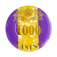 Jetons de casino personnalisés YH Plaques de poker en acrylique de luxe Jeu de jetons de poker en acrylique de casino à 3 couches