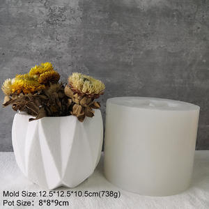 Maceta de hormigón con formas geométricas para flores, molde de silicona para macetas, macetas, molduras para plantas suculentas, gran oferta - Product Image 6