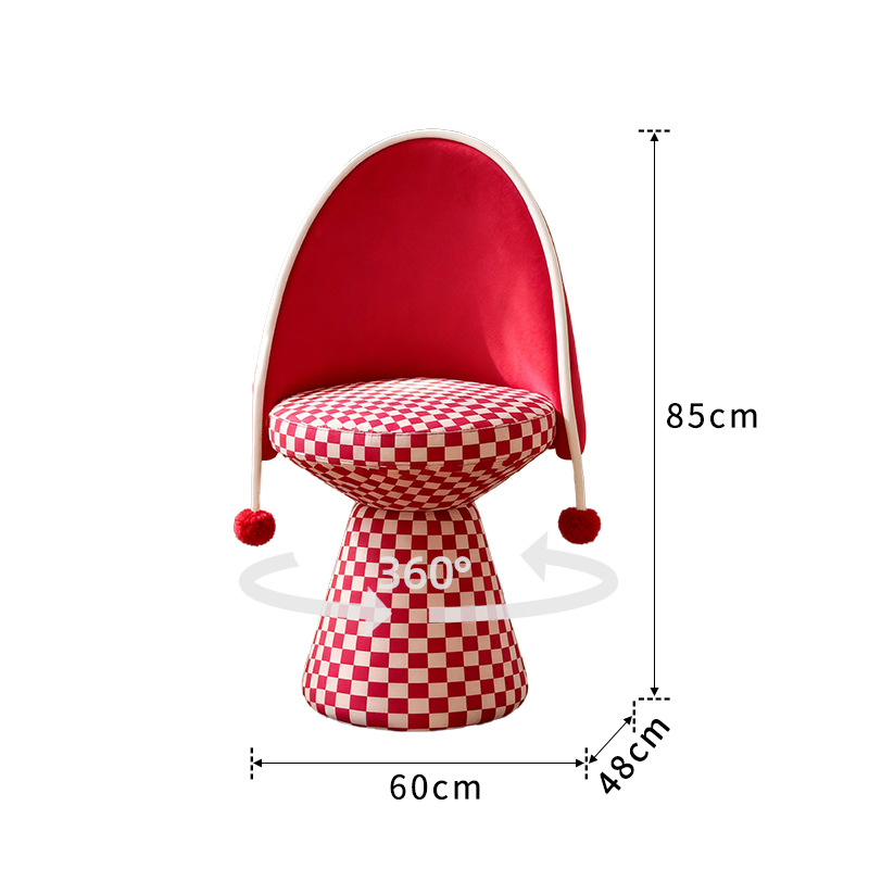 Silla de tocador roja