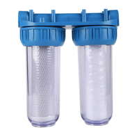 Mini boîtier de filtre à eau portable à 2 étages système de purificateur de boisson à domicile manuel pour la purification personnelle de la bouteille d'eau