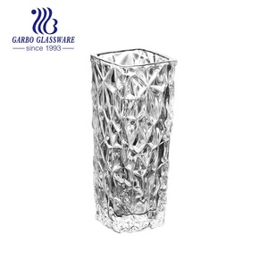 Elegant <strong>square</strong> Glass <strong>Vase</strong> &amp; Flower <strong>Vase</strong> 15cm Height Regular Shape Glass Decoration Hot Sale Tabletop Decor - Product Image 1