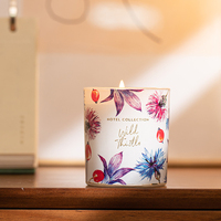 Ensemble cadeau de bougies parfumées artisanales professionnelles en verre, à base de cire de soja naturelle, pour l'aromathérapie