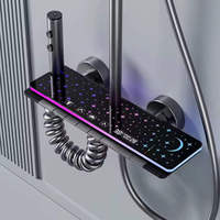 Robinet de douche LED en aluminium spatial de haute qualité, robinet de douche thermostatique numérique pour salle de bain, mélangeur de douche pour salle de bain