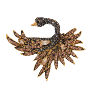 Water Diamant Dier Vogel Broche Retro Kolibrie Borst Bloem Borst Bloem Niche Vogel Feest Diner Broche - Product Image 1