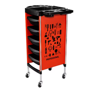 Bandeja de salón de lujo Carro de teñido permanente de cabello Carro de herramientas de peluquería Carro de almacenamiento de cinco capas para barbería - Product Image 3
