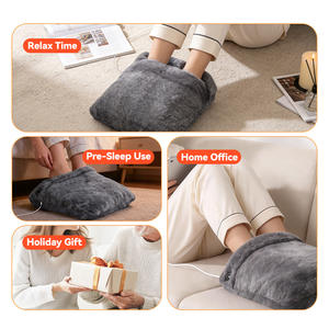 Chauffe-pieds électrique avec massage par vibration et trois niveaux de chaleur, chaleur instantanée pour le bureau et la maison - Product Image 5