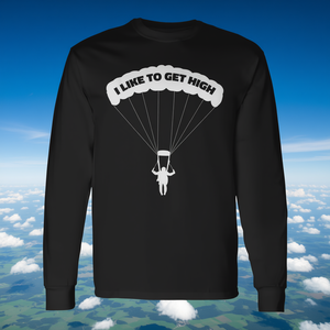 ฉันชอบเสื้อยืดแขนยาวลายร่มชูชีพสีดำ - Product Image 3