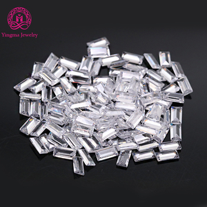 500Pcs mỗi túi 2x1mm đến 3x6mm <span class=keywords><strong>Baguette</strong></span> cắt <span class=keywords><strong>Cubic</strong></span> <span class=keywords><strong>Zirconia</strong></span> Stones Chất lượng cao màu trắng CZ đá quý Zircon đối với trang sức làm - Product Image 1