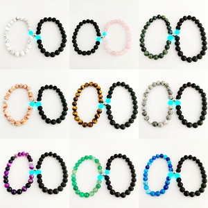 Hot Sale Luminous Lava Tiger Eye Beaded <strong>Long</strong> <strong>Distance</strong> Couples Matching Relationship <strong>Bracelet</strong> - Product Image 6