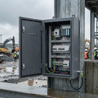 Boîtier de distribution extérieur IP66 en acier, coffret électrique mural OEM
