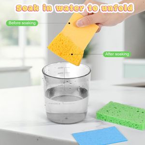 Eco-Friendly Reusable Compostable Pop up Compressed Cellulose Sponges No <b>Scratching</b> Decontamination Features - Product Image 3