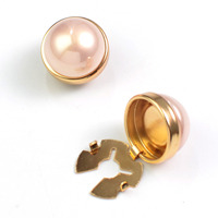 Botones Decorativos de Metal Dorado con Perlas para Ropa, Accesorios para Camisas y Puños, Venta al Por Mayor