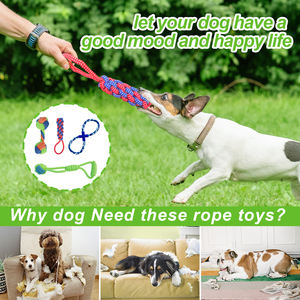 Juguetes para Perros Pacific Pups, Juguetes Resistentes para Masticar, Juguetes de Algodón para Cachorros, para Perros con Mordida Agresiva - Product Image 4