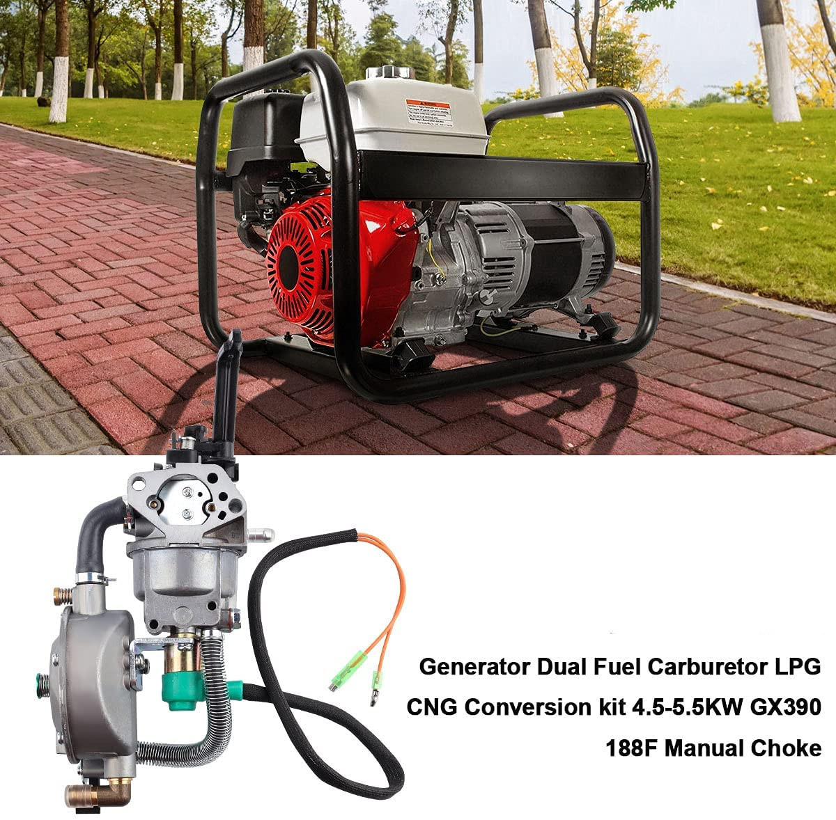 Kit Carburatore Dual Fuel Per Generatore Honda GX390 - GPL, Benzina, Per Motori 5-8 KW