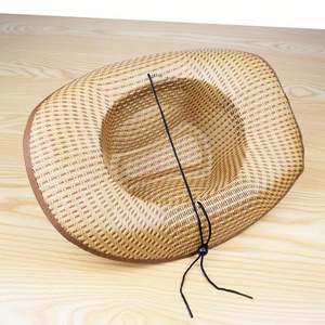 Sombrero de Paja para el Sol, Estilo Vaquero, para Hombre, de Ala Ancha, Protección Solar, para Trabajo Agrícola, Venta al Por Mayor - Product Image 3