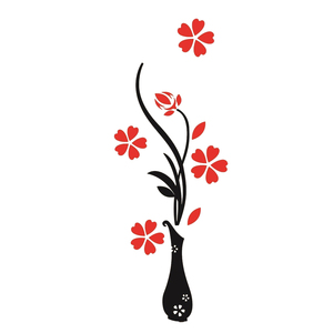 Elegante Adesivo Murale a Forma di Vaso di <span class=keywords><strong>Fiori</strong></span>, Decorazione 3D in Acrilico <span class=keywords><strong>per</strong></span> Corridoio, Arte Murale Fai-da-Te, <span class=keywords><strong>Adesivi</strong></span> Murali 3D con Piante - Product Image 4