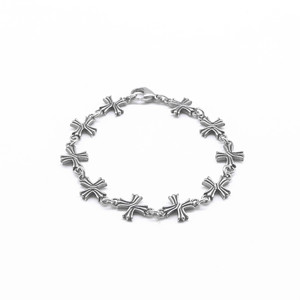 Yunnique Tibetan Silver <b>Cross</b> <b>Chain</b> Bracelet Unisex Geometric Design Jewelry Made in Guangzhou - Product Image 1