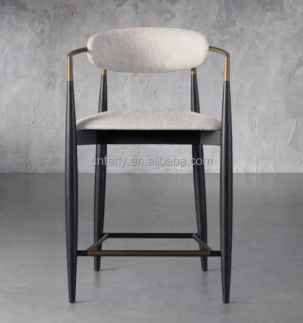Nuovo arrivo americano moderno interno sala da pranzo mobili cucina struttura in metallo sedia da pranzo in tessuto