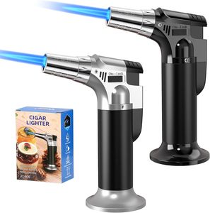 Gaz butane non inclus torche à souder rechargeable torche <span class=keywords><strong>de</strong></span> <span class=keywords><strong>cuisine</strong></span> briquet <span class=keywords><strong>avec</strong></span> verrouillage <span class=keywords><strong>de</strong></span> sécurité et flamme réglable - Product Image 1