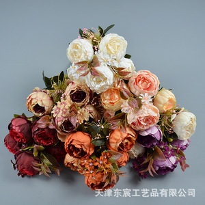 Fleur artificielle de pivoine de style européen, 30 cm-100 cm, en soie, décoration d'intérieur - Product Image 4