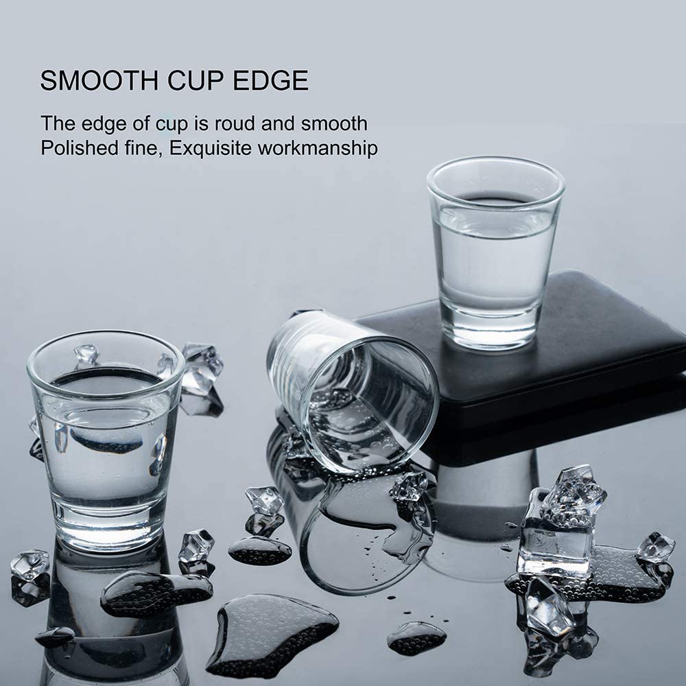 1Oz Shot Glass Set Heavy Base Clear Shot Glass Great for Whisky Brandy Vodka Shot Set