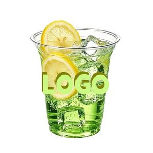 Gobelets jetables en PET de 98 mm avec couvercles, impression de logo personnalisé, pour boissons froides, thé à bulles et café, 16 oz, transparents, vente en gros - Product Image 1