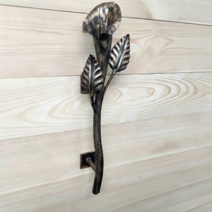 Décoration murale en fer forgé galvanisé traditionnel Iron Nature, avec motifs de roses et de feuilles, pour une utilisation en intérieur et en extérieur - Product Image 1