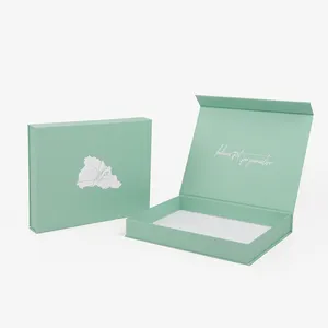 Großhandel gedruckt Versand Green Cardboard Produkt verpackung Kosmetik Honig Hochzeit Falten Geschenk box Custom mit Logo