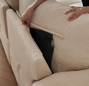 Fauteuil Modulaire Bud de Luxe Léger, Style Nuage, Tissu, Assise Profonde, Design Moderne et Luxueux pour Salon - Product Image 4