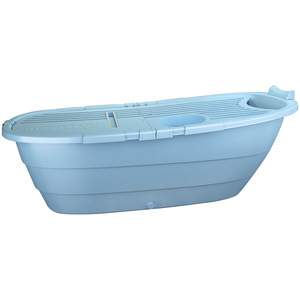 Bath Tub Large Capacity Thickened Plastic Adult Baby Bathtub Sit Lie Down Multifunctional Blue - Product Image 5