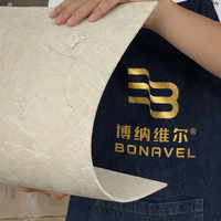 Revêtement mural en ardoise flexible ultra-mince beige pour extérieur et intérieur, résistant au feu et à l'eau, écologique