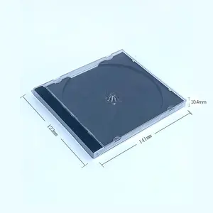 Simple design black matte recycled packaging box for dvd 12mm CD CASE Plastic