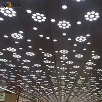 Panneau de plafond en aluminium rétroéclairé par LED, diffuseur en acrylique découpé au laser, motif personnalisé, décoratif, ignifuge, insonorisant, dalles de plafond