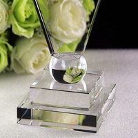 Usine vente directe à la main K9 cristal chauffe-plat chandelier table vase en verre maison vase
