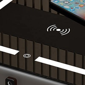 Sang Trọng Nhà Gỗ USB Đầu Giường Tối Giản Thông Minh Đồ Nội Thất LED Bàn Cạnh Giường Ngủ Với Sạc Không Dây - Product Image 5