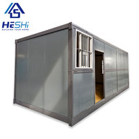 Mini maison mobile pliante préfabriquée de sécurité 1 chambre à coucher isolée préfabriquée pliable conteneur maison