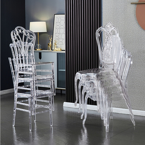 <b>Acrylic</b> Transparent Crystal <b>Chair</b> Hotel Banquet <b>Chair</b> Outdoor Event <b>Chair</b> Plastic Napoleon Bamboo Style - Product Image 4