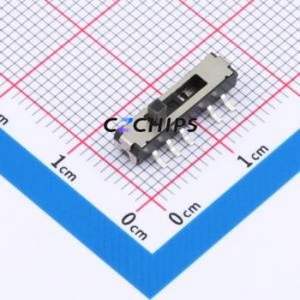 HX MST24D18G2 Slide Switch SMD-10P,15x3.5mm Switch Double Pole Four Throw Rectangle Pin Header SMD Tab 14.95mm - Product Image 1