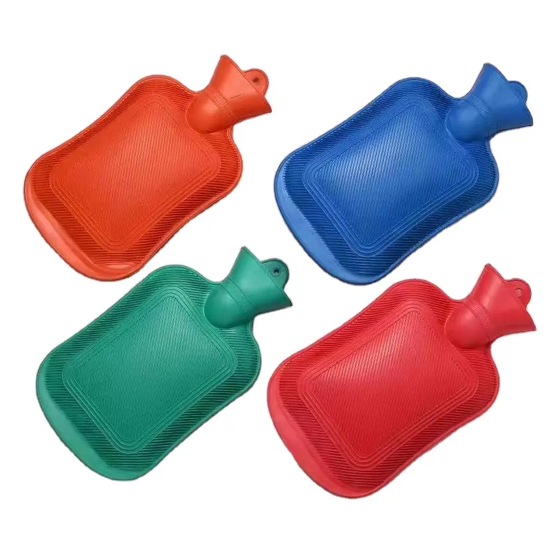 waterproof 0.5L 1L 1.75L 2L hot water bottle reusable rubber warm hot-water bag compress with fur cloth cover with factory price