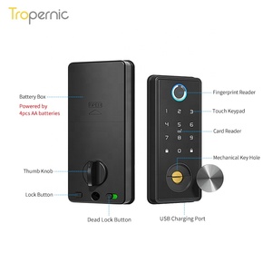 Hot bán tuya từ xa mở khóa thông minh trượt kỹ thuật số nhà chốt chết điện tuya ttlock Wifi vân tay khóa cửa - Product Image 4