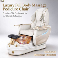 Kursi Spa Pedikur Pijat Shiatsu Seluruh Tubuh Desain Mewah Super Santai dengan Pompa Pembuangan