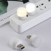 USB LED light Bedroom eye protection small round light Can be used for computer mobile power sockets