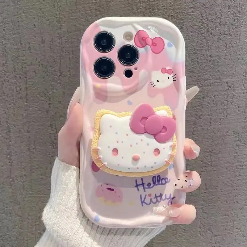 Ijs Voor Hello Kitty Telefoonhoesje Voor Iphone 14 13 12 11 Promax 7 8 Plus Xs Schattige Cartoon Anti-Herfst Damesstijl Mobiele Hoes